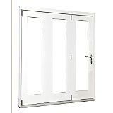 Save on this Wellington Softwood Fully Finished Reversible Sliding Folding Patio Door White BQWELL18SW Fits brickwork opening (H)2105 x (W)1805mm