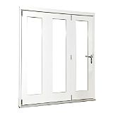 Save on this Wellington Softwood Fully Finished Reversible Sliding Folding Patio Door White BQWELL21SW Fits brickwork opening (H)2105 x (W)2105mm