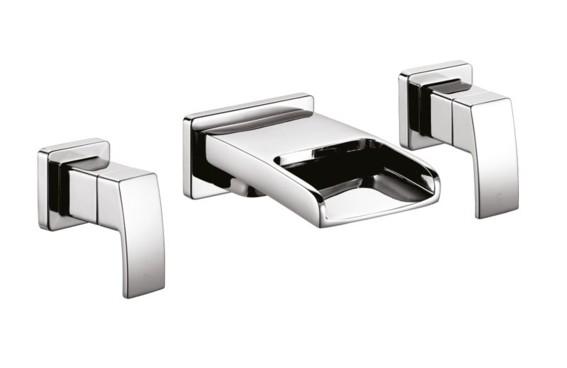 Aqua Fresca Cascade Wall-Mounted Bath Filler Chrome Effect