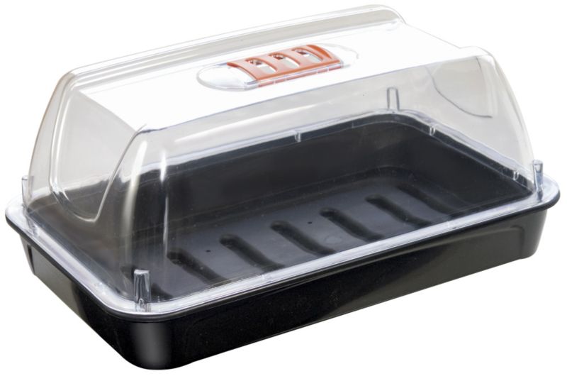B&Q Unheated Propagator 1605 Black 38cm