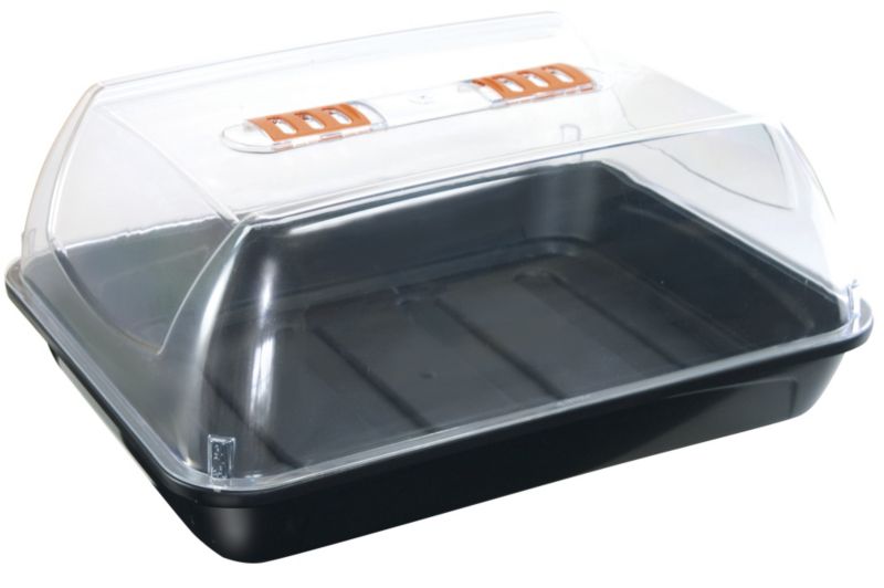 B&Q Unheated Propagator 1606 Black 52cm