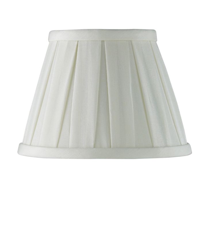 Cream Faux Silk Box Pleat 15cm Shade