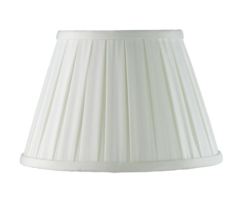 Cream Faux Silk Box Pleat 25cm Shade