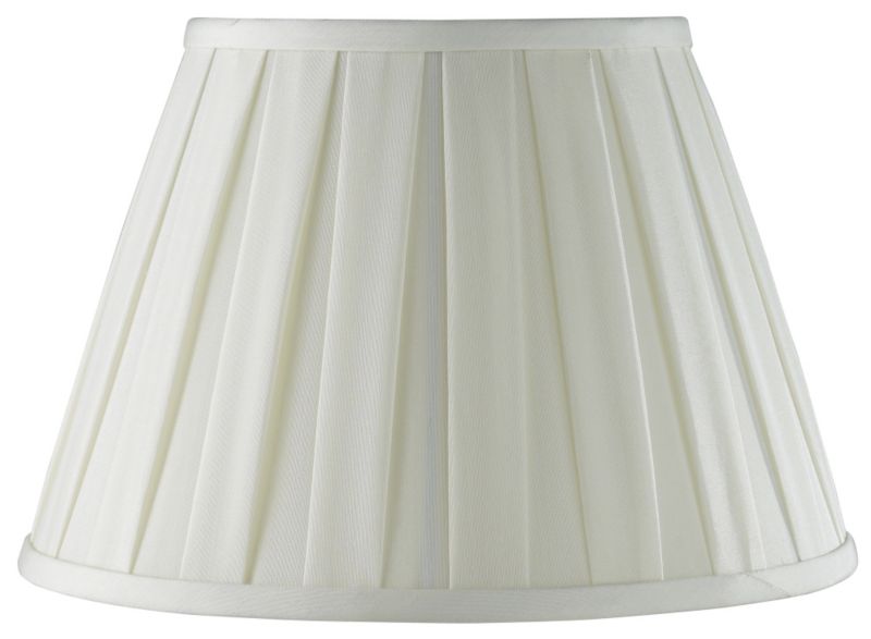Cream Faux Silk Box Pleat 30cm Shade