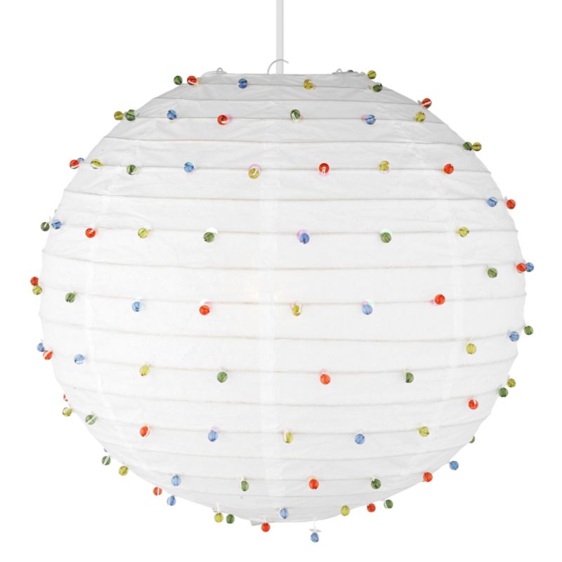 With Decorative Beads Paper Shade