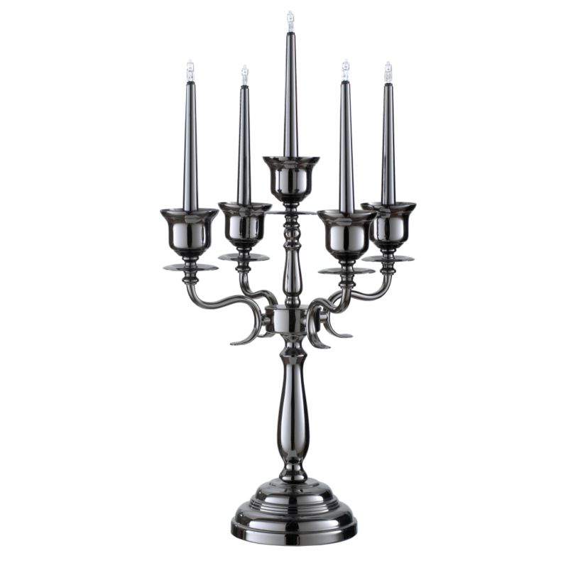 BandQ Candelabra Table Lamp Black Nickel Effect