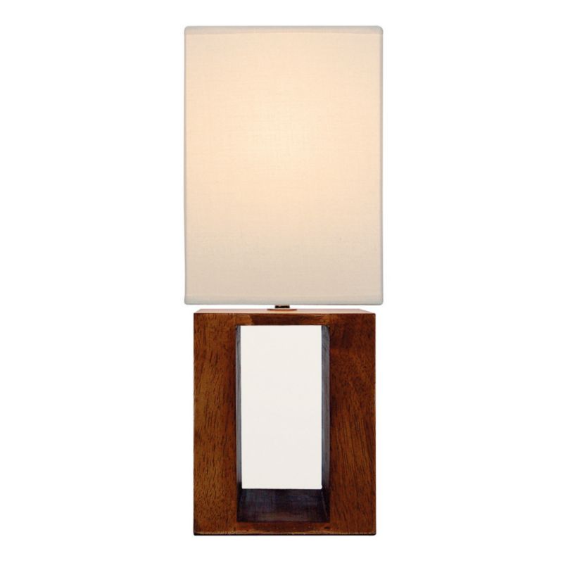 Lights By BandQ Boston Block Wood Table Lamp