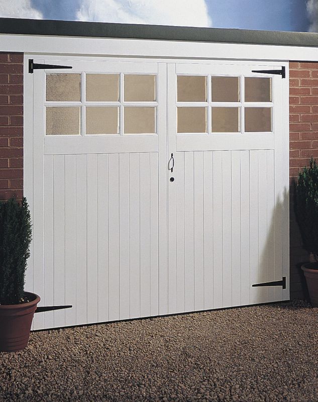 BandQ GTF Side Hung Timber Glazed Garage Door Pair NATE66GTFG 2134mm x 1981mm