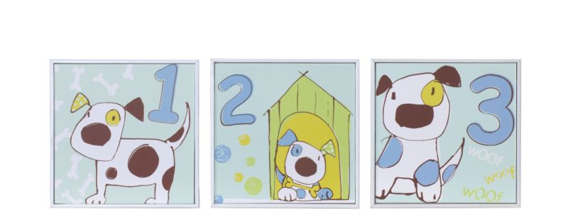 Colours by BampQ Dog 123 Boxed Frame 60x20cm