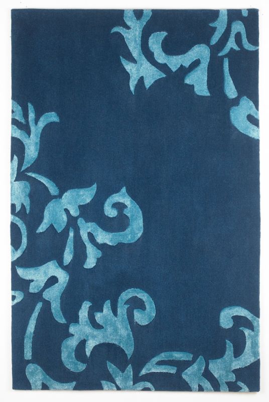 Scroll Rug Turquoise (W) 120 x (L) 170cm