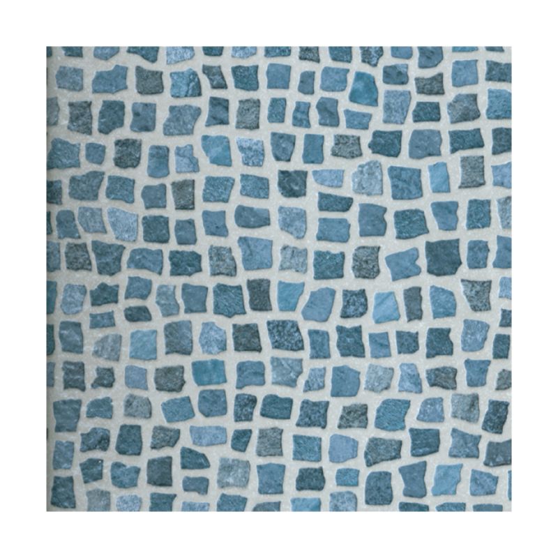 BandQ Self Adhesive Vinyl Tile Dark Blue Mosaic W 305 x L 305mm Pack Of 6