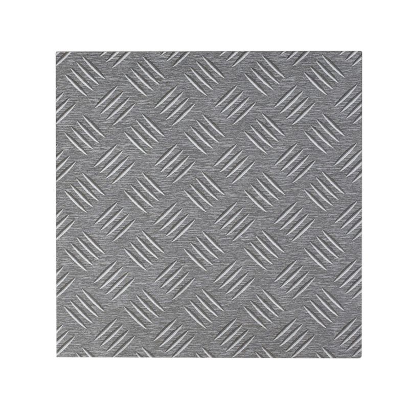 B&Q Self Adhesive Vinyl Tile Metallic Silver Effect (W) 305 x (L) 305mm Pack Of 6