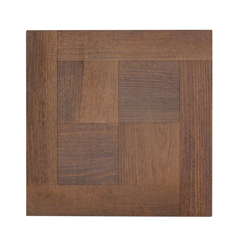 B&Q Select Large Self Adhesive Vinyl Tile Warm Oak Block Effect (W) 406 x (L) 406mm Pack Of 6