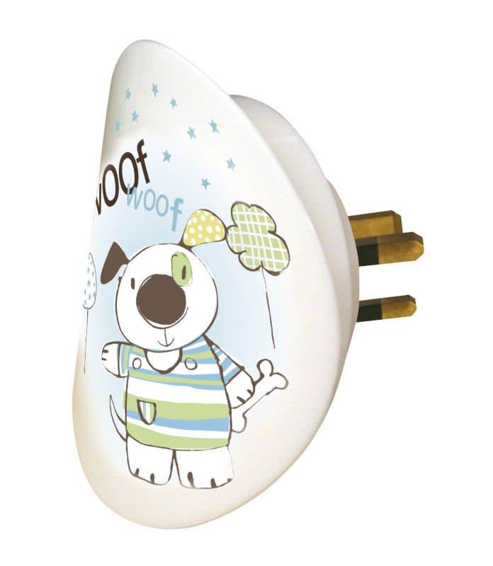 Woof Sensor Plug-In Night Light Blue Multi