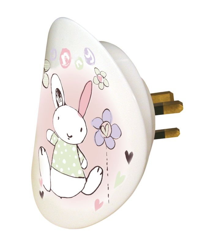 Bunny Sensor Plug-In Night Light Pink Multi