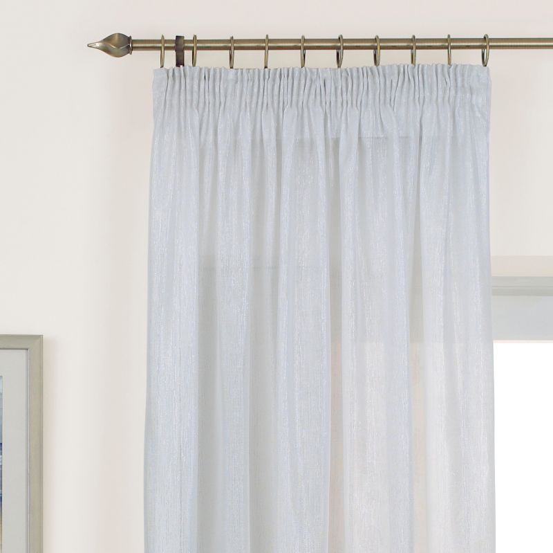Colours by BandQ Shimmer Tunnel Top Voile White (W)145 x (L)229cm