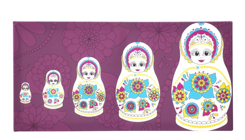Colours by BampQ Russian Dolls Printed Canvas 70x35cm