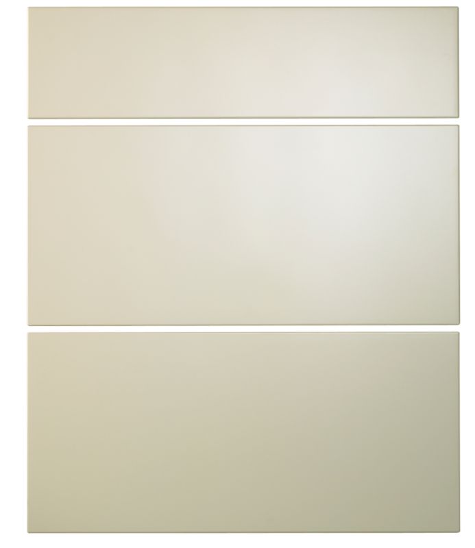 Cooke and Lewis Kitchens Cooke and Lewis High Gloss Cream Pack Y Tall Drawer Fronts 600mm