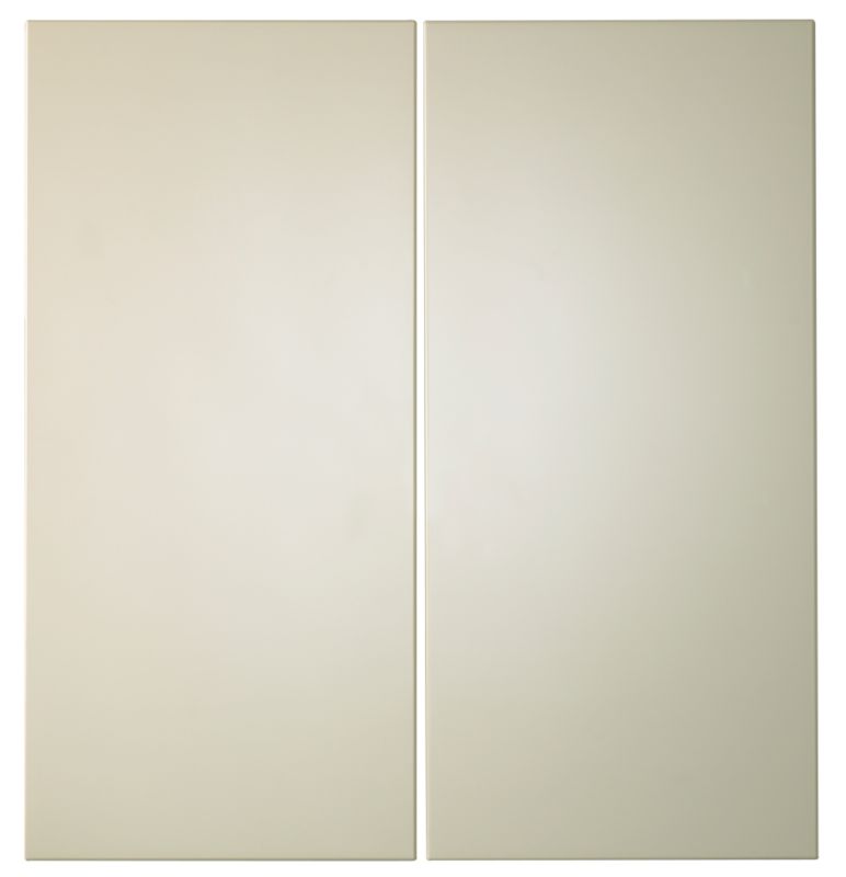 Cooke and Lewis Kitchens Cooke and Lewis High Gloss Cream Pack EE 2 x Base Corner Door 925mm