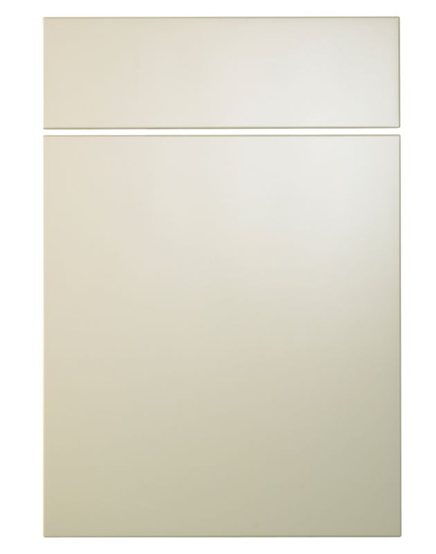 Cooke and Lewis Kitchens Cooke and Lewis High Gloss Cream Pack Q Drawerline Door and Drawer Front 500mm
