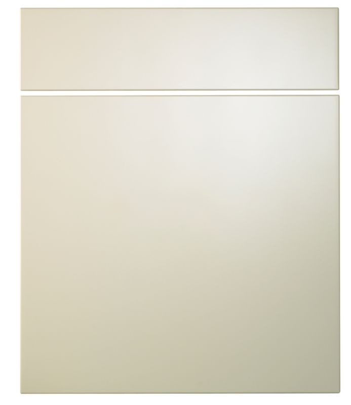 Cooke and Lewis Kitchens Cooke and Lewis High Gloss Cream Pack S Drawerline Door and Drawer Front 600mm