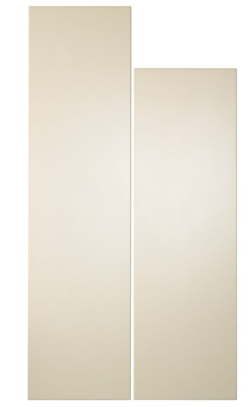 Cooke and Lewis High Gloss Cream Pack V1 Tall Larder Doors 300mm