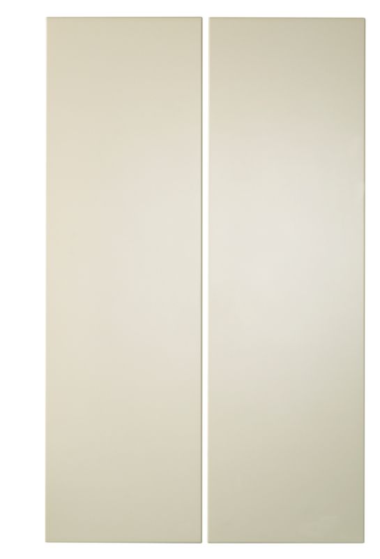 Cooke and Lewis Kitchens Cooke and Lewis High Gloss Cream Pack DD1 Tall Corner Door 625mm