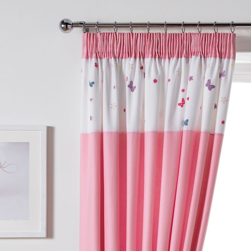 Colours by BandQ Fairies Curtains Pink (W)168 x (L)183cm