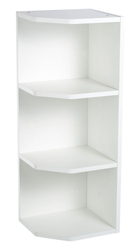 Cooke and Lewis Kitchens Cooke and Lewis White Tall Wall Open End Cabinet No Frame 300mm