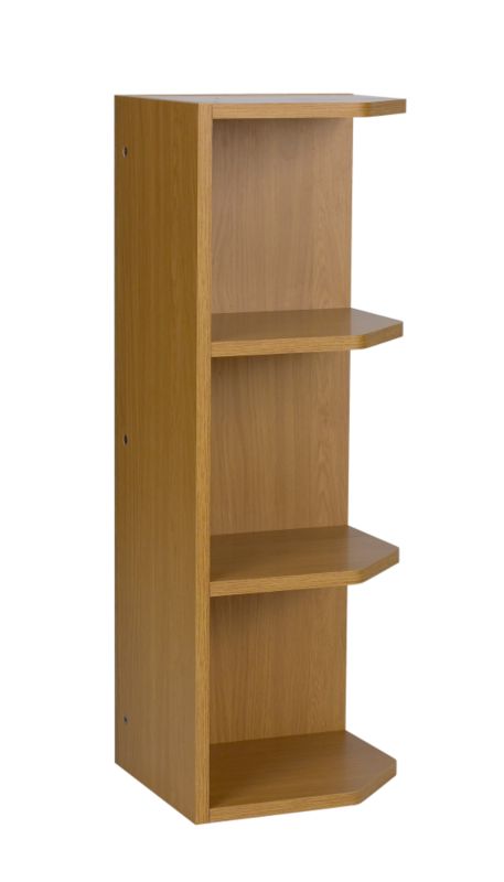 Cooke and Lewis Oak Tall Wall Open End Cabinet No Frame 300mm