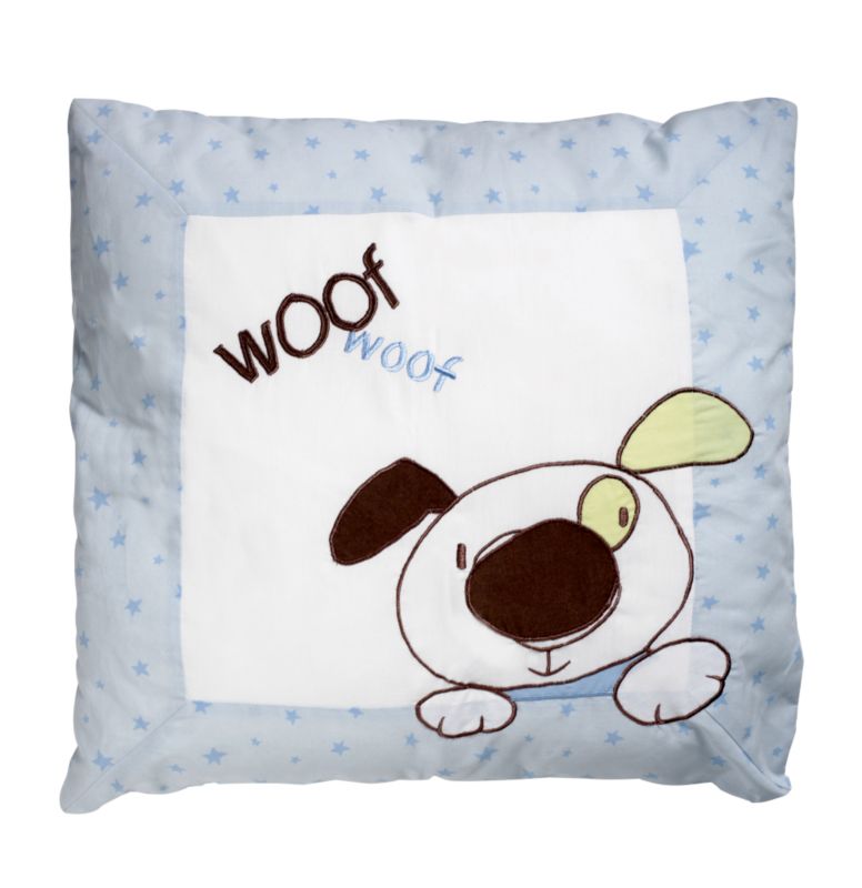Colours by BandQ Woof Cushion Blue (H)45 x (W)45cm