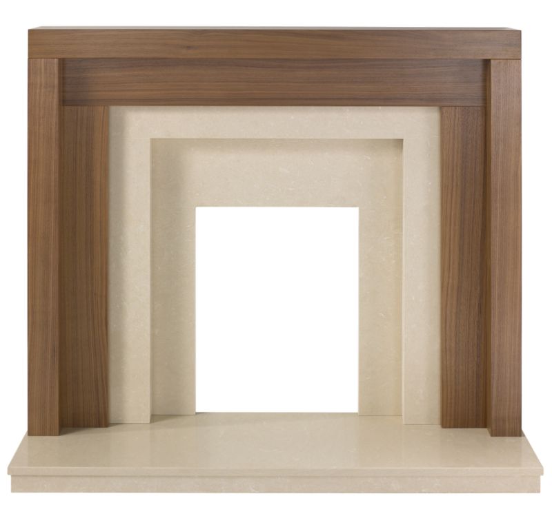Rochester Surround Set Walnut and Pearl Stone