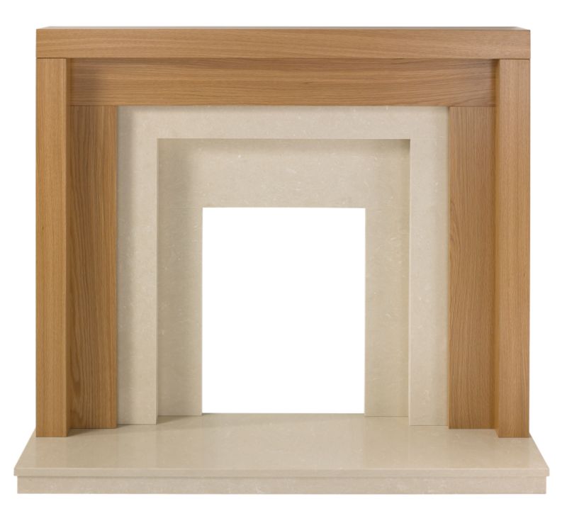Rochester Surround Set Natural Oak and Pearl Stone
