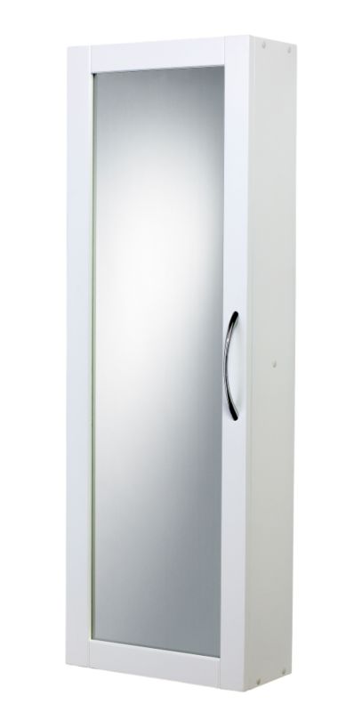 Framed White Tall Cabinet