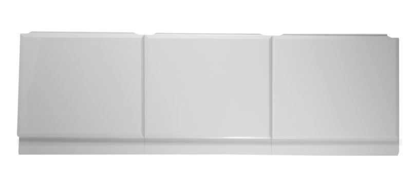 B&Q Contemporary Bath Panel To Go MDF White Gloss
