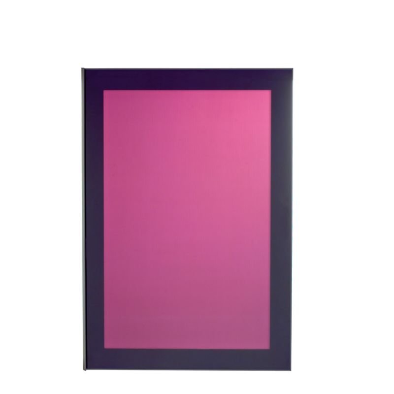 Cooke and Lewis Fuchsia Glass Accent Pack B Standard Door and Push To Open Hinge 500mm