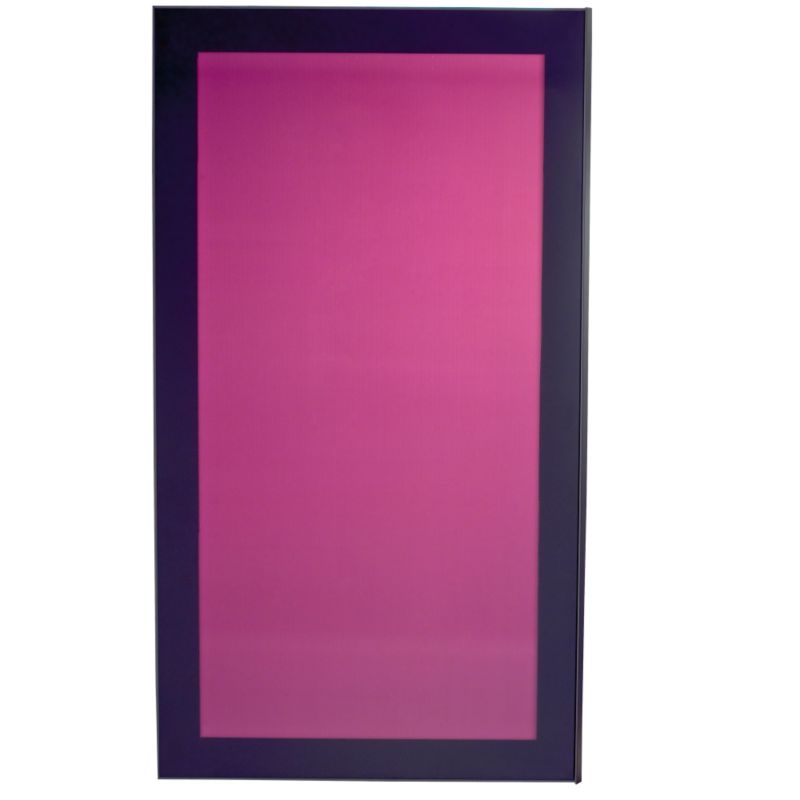 Cooke and Lewis Fuchsia Glass Accent Pack B1 Tall Standard Door and Push To Open Hinge 500mm