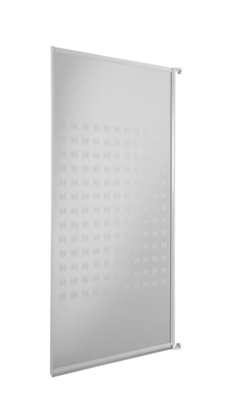 Value Fully Framed Bath Screen WhitePatterned