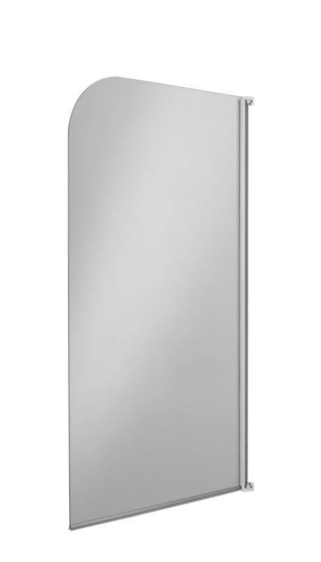 Value Half Framed Bath Screen WhiteClear