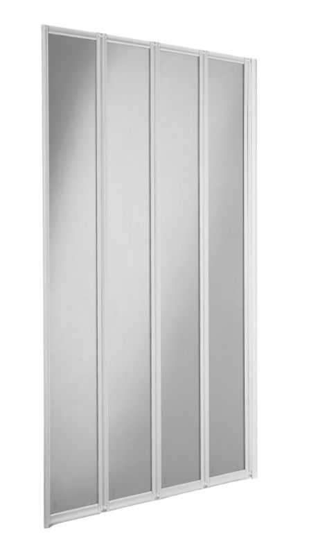 Alternative image for Nile Four-Fold Bath Screen White/Clear
