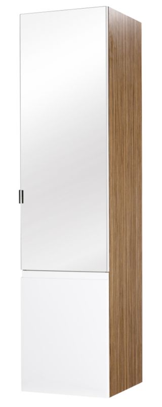 Cooke & Lewis Lounge Wall Hung Cabinet White/Zebrano Effect