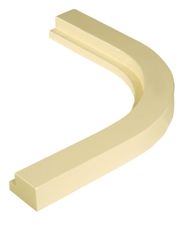 Cooke and Lewis High Gloss Cream Curved Cornice/Pelmet 2400mm