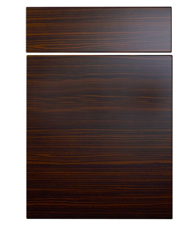 Cooke and Lewis Kitchens Cooke and Lewis Zebrano Accent Pack Q Drawerline Door and Drawer Front 500mm