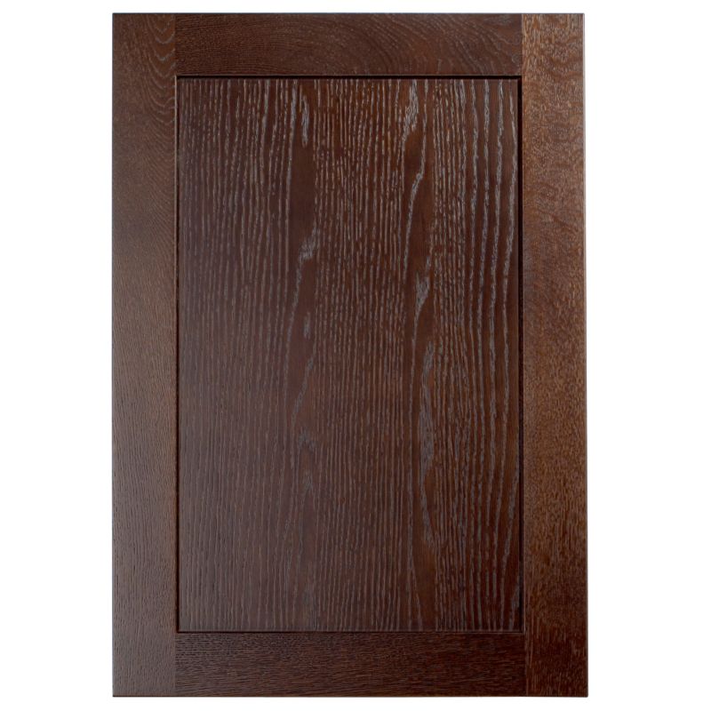 Cooke and Lewis Chocolate Oak Veneer Shaker Accent Pack B Standard Door 500mm