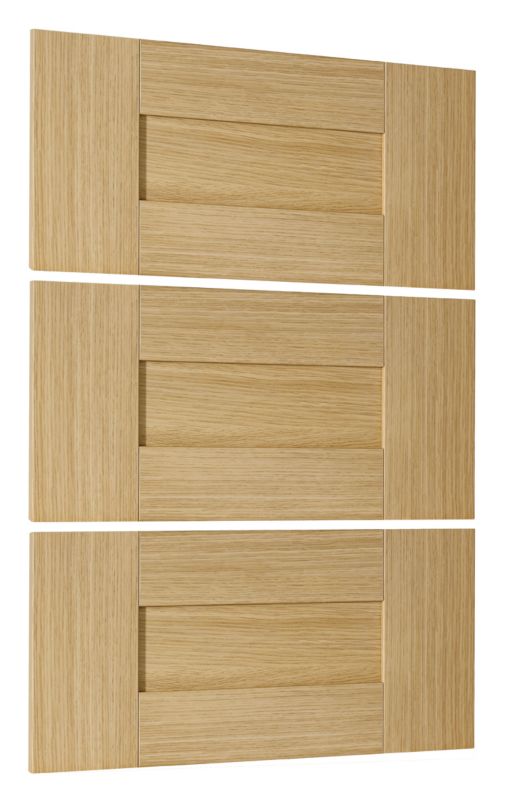 shaker Combi Drawer Pack Ferrara Oak Style Pack Of 3