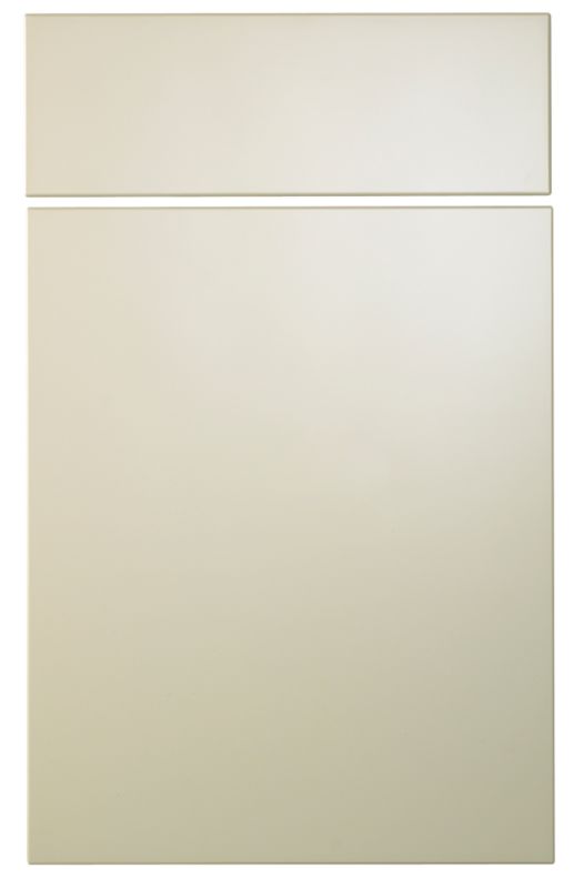 Cooke and Lewis Kitchens Cooke and Lewis High Gloss Cream Pack P  Drawerline Door and Drawer Front 450mm