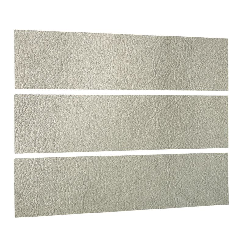 contemporary Linen Drawer Pack Cream Leather Effect Pack Of 3