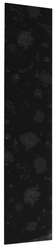 designer Full Height Door Black Floral