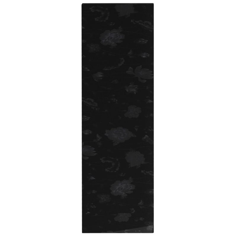 designer Linen Door Black Floral