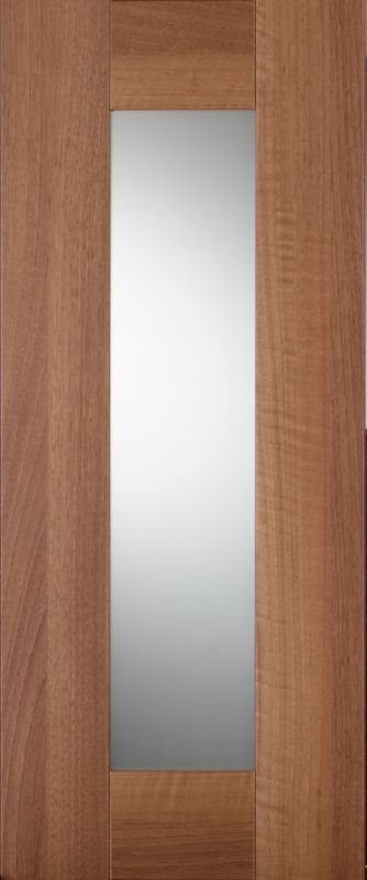 Cooke and Lewis Walnut Style Shaker Pack F Glazed Door 300mm